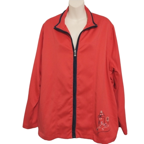 Napa Valley Woman Zip Front Embroidered Jacket Sz 2X - Picture 1 of 4
